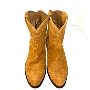 TECOVAS The Dean Suede Handmade Western Boot Size 10.5 D Honey Suede Brown